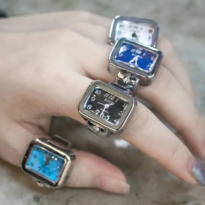 Vintage Y2k Finger Watch Rings