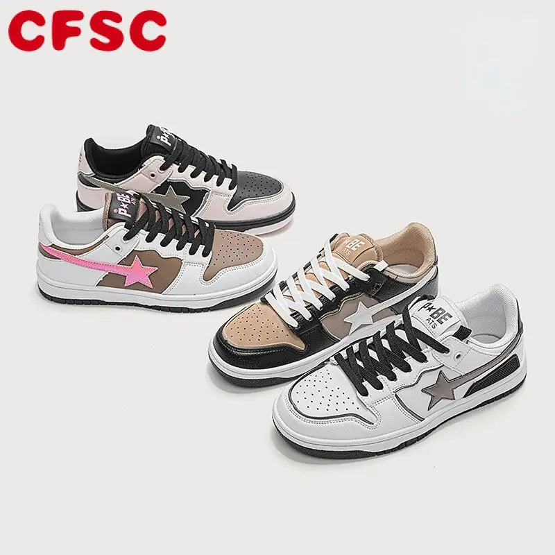 Y2K Women Shoes Fashion Classic Sneakers Multicolor Retro Star Skateboard Shoes men woman Couple Students Outdoor Casual Sport