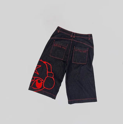 Y2k Shorts Hip Hop Denim Gym Shorts