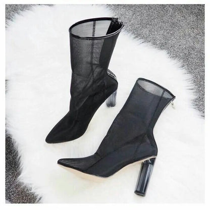 The Knee Boots Pointed Toe High Heels