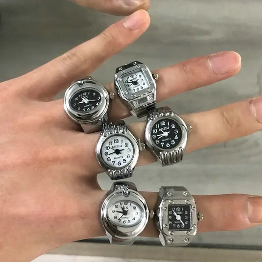 Vintage Y2k Finger Watch Rings