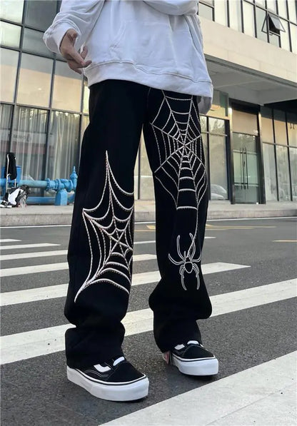 Spider Print Baggy Harem Pants - Men's Hip Hop Casual Trousers, Summer 2020 Y2K Fashion